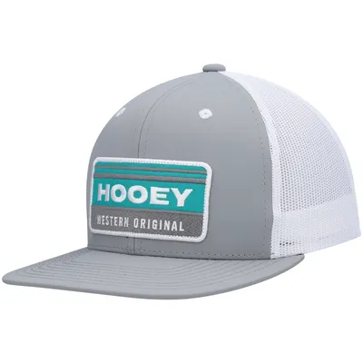 HOOey Horizon Trucker Snapback Hat - Gray/White