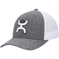 Men's HOOey Heathered Charcoal/White Cayman Flex Hat