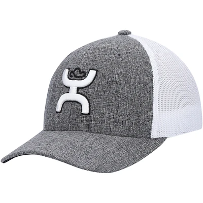 Men's HOOey Heathered Charcoal/White Cayman Flex Hat