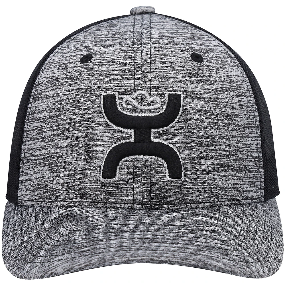 Men's HOOey Heathered Gray/Black Sterling Trucker Snapback Hat