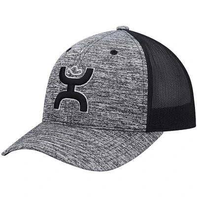 Men's HOOey Heathered Gray/Black Sterling Trucker Snapback Hat