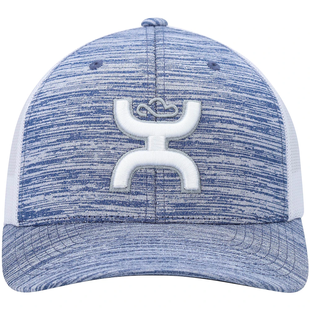 Men's HOOey Heathered Powder Blue/White Sterling Trucker Snapback Hat