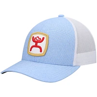 Men's HOOey Light Blue/White Zenith Trucker Snapback Hat