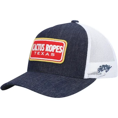 HOOey Cactus Ropes Trucker Snapback Hat - Navy/White