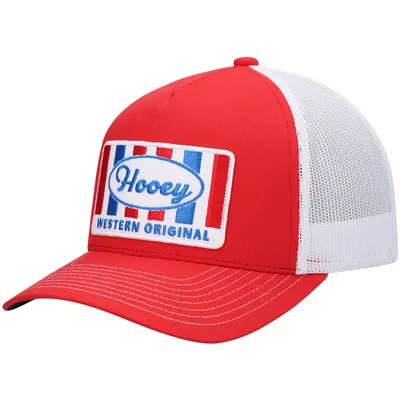 HOOey Sudan Trucker Snapback Hat - Red/White