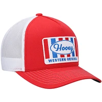 Men's HOOey Red/White Sudan Trucker Snapback Hat