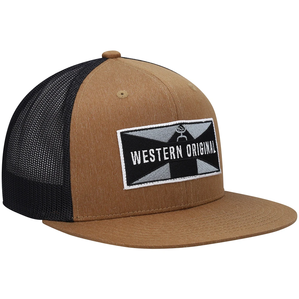 Men's HOOey Tan/Black Holley Trucker Snapback Hat