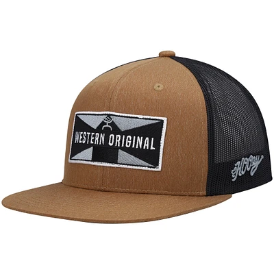 Men's HOOey Tan/Black Holley Trucker Snapback Hat