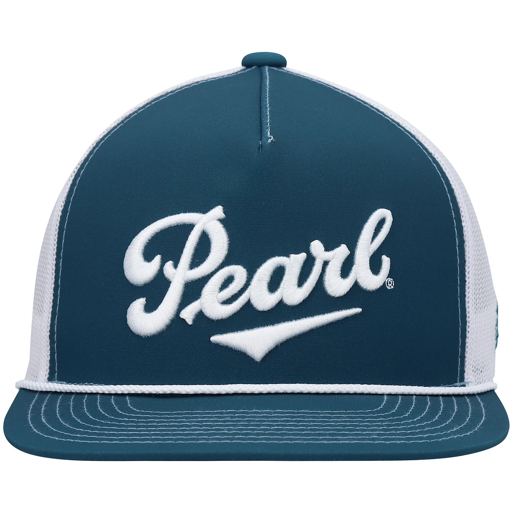 Men's HOOey Teal/White Pearl Trucker Snapback Hat