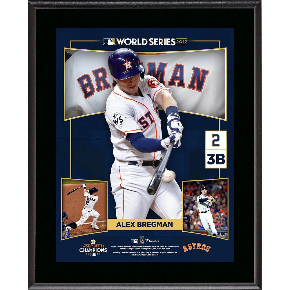 Alex Bregman Houston Astros 2017 MLB World Series Champions 10.5" x 13" Sublimated Plaque