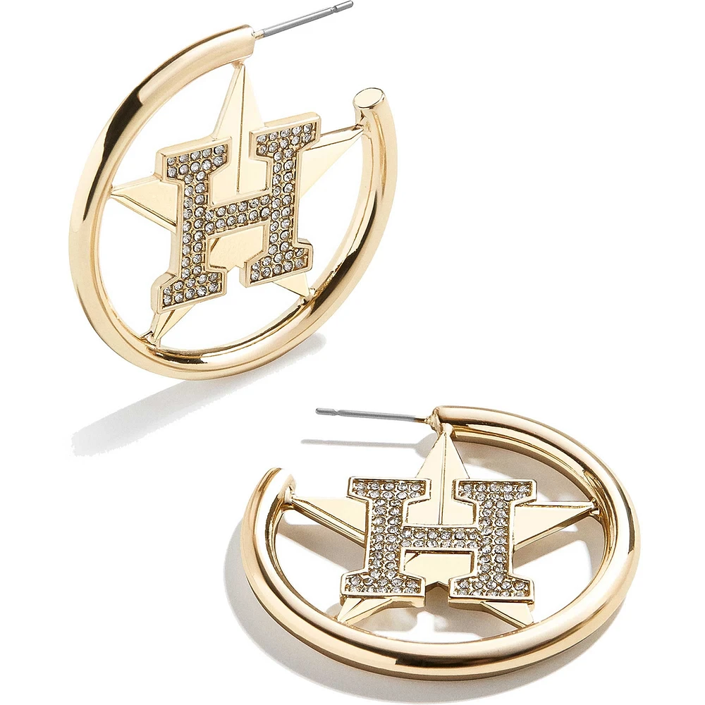 BaubleBar Houston Astros Hoops Earrings