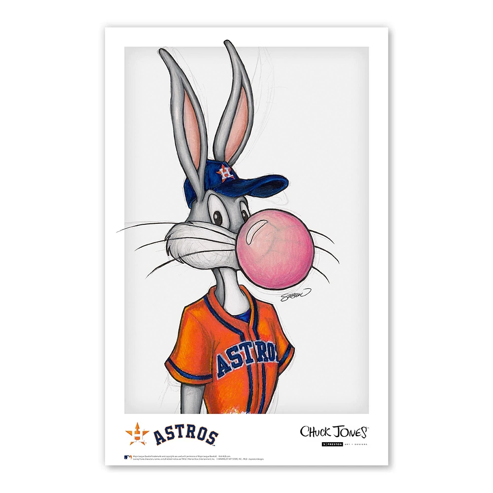 Bugs Bunny Houston Astros 11" x 17" Looney Tunes Poster Print