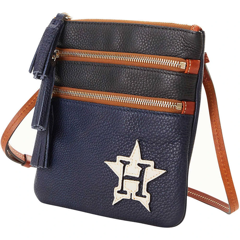 Dooney & Bourke Houston Astros Infield Triple Zip Crossbody Purse