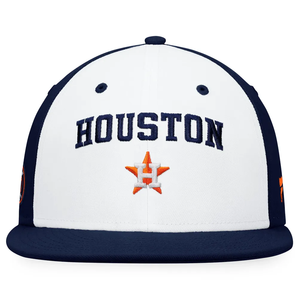 Fanatics Branded FBC ASTROS NAVY WHITE MLB ICONIC COLOR BLOCKED FITTED CAN  HATMENHIC