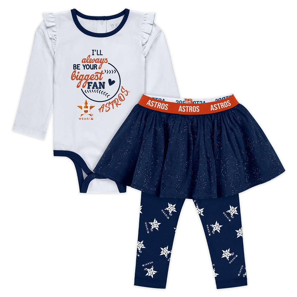 Ensemble tutu trois pièces pour nouveau-nés et nourrissons par Erin Andrews Houston Astros