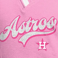 Girls Youth New Era Pink Houston Astros Mommy & Me Raglan V-Neck T-Shirt