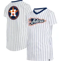 Lids Atlanta Braves New Era Girls Youth Pinstripe V-Neck T-Shirt - White