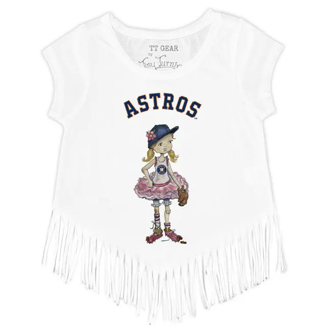 Lids Houston Astros Tiny Turnip Girls Youth Heart Bat Fringe T