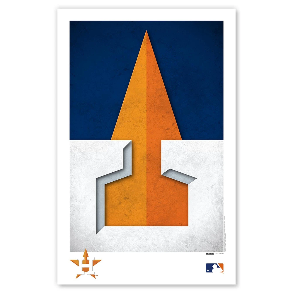 Houston Astros 11" x 17" Minimalist Logo Poster Print