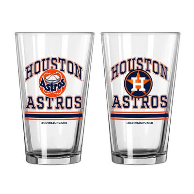 Astros de Houston 16oz. Verre à pinte, paquet de deux