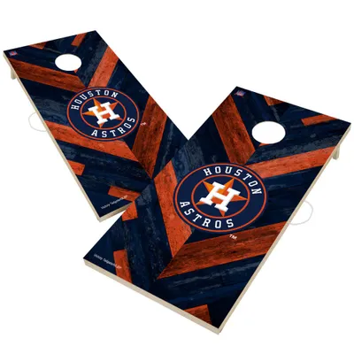 Houston Astros 2' x 4' Herringbone Design Cornhole Set