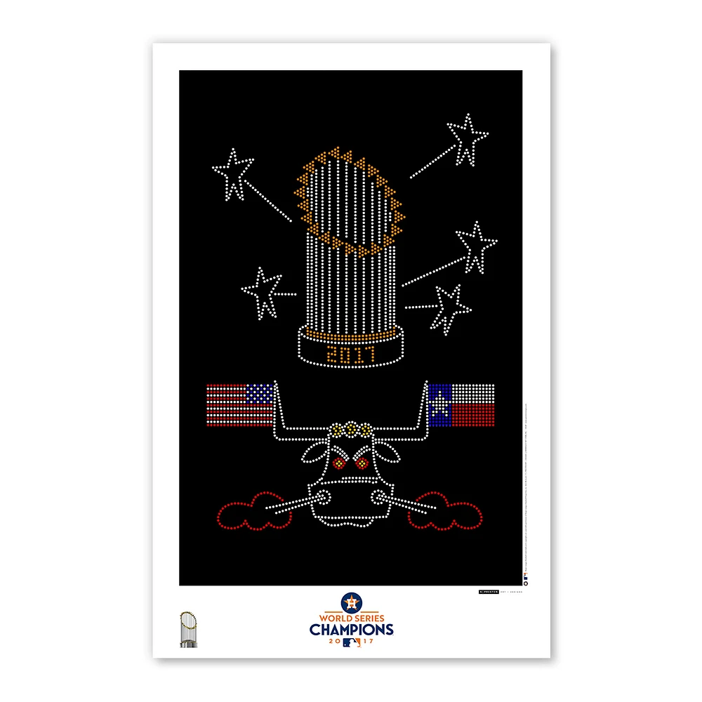 Houston Astros 2017 World Series Champions 11'' x 17'' Minimalist Poster Art Print