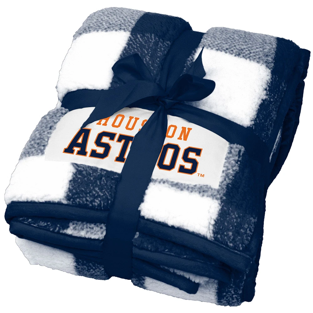 Couverture polaire givrée à carreaux Buffalo 50 po x 60 po Houston Astros