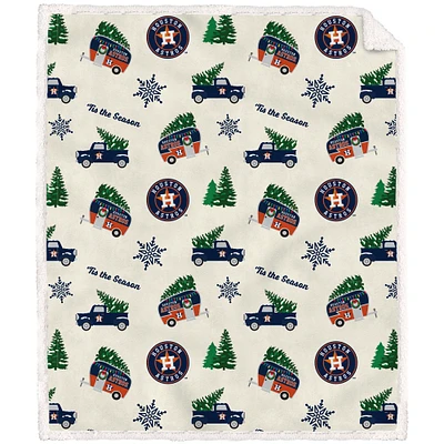 Houston Astros 50'' x 60'' Holiday Pickup Truck Sherpa Flannel Fleece Blanket