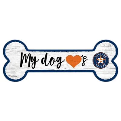 Houston Astros 12 x 6 Personalized Dog Bone Sign