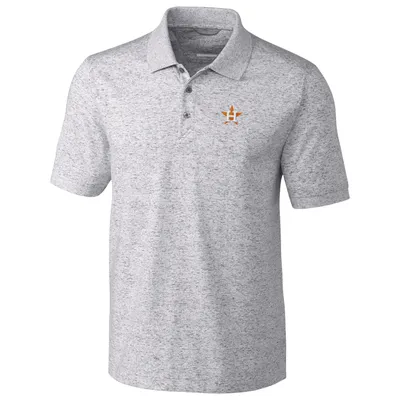 Houston Astros Cutter & Buck Pike Banner Print Stretch Men's Polo