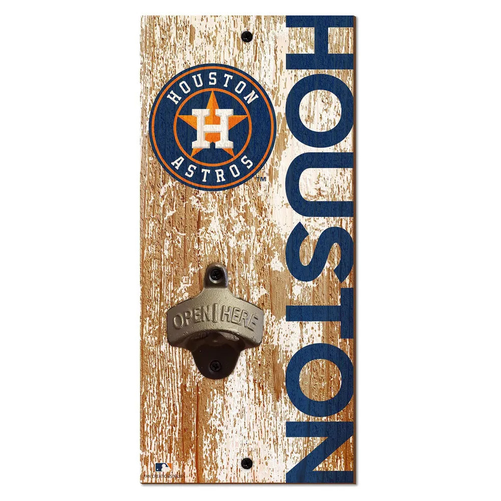 Tokens & Icons Houston Astros Game Used Baseball Bottle Opener