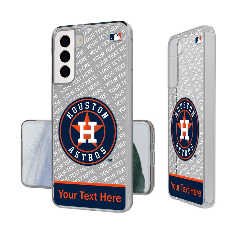 Houston Astros Endzone Design Galaxy Clear Phone Case