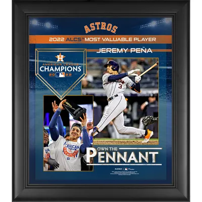 Jeremy Peña Houston Astros Framed 16 x 20 2022 World Series MVP Collage with A Piece of Game-Used Dirt - Limited Edition 500