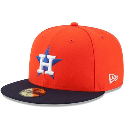 Houston Astros New Era Authentic Collection On Field 59FIFTY - Fitted Structured Hat Orange/Navy