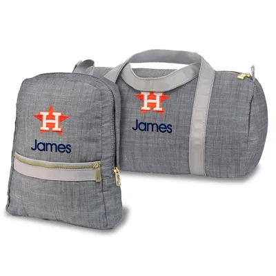 Houston Astros Personalized Small Backpack and Duffle Bag Set
