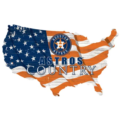 Houston Astros USA Flag Cutout Sign