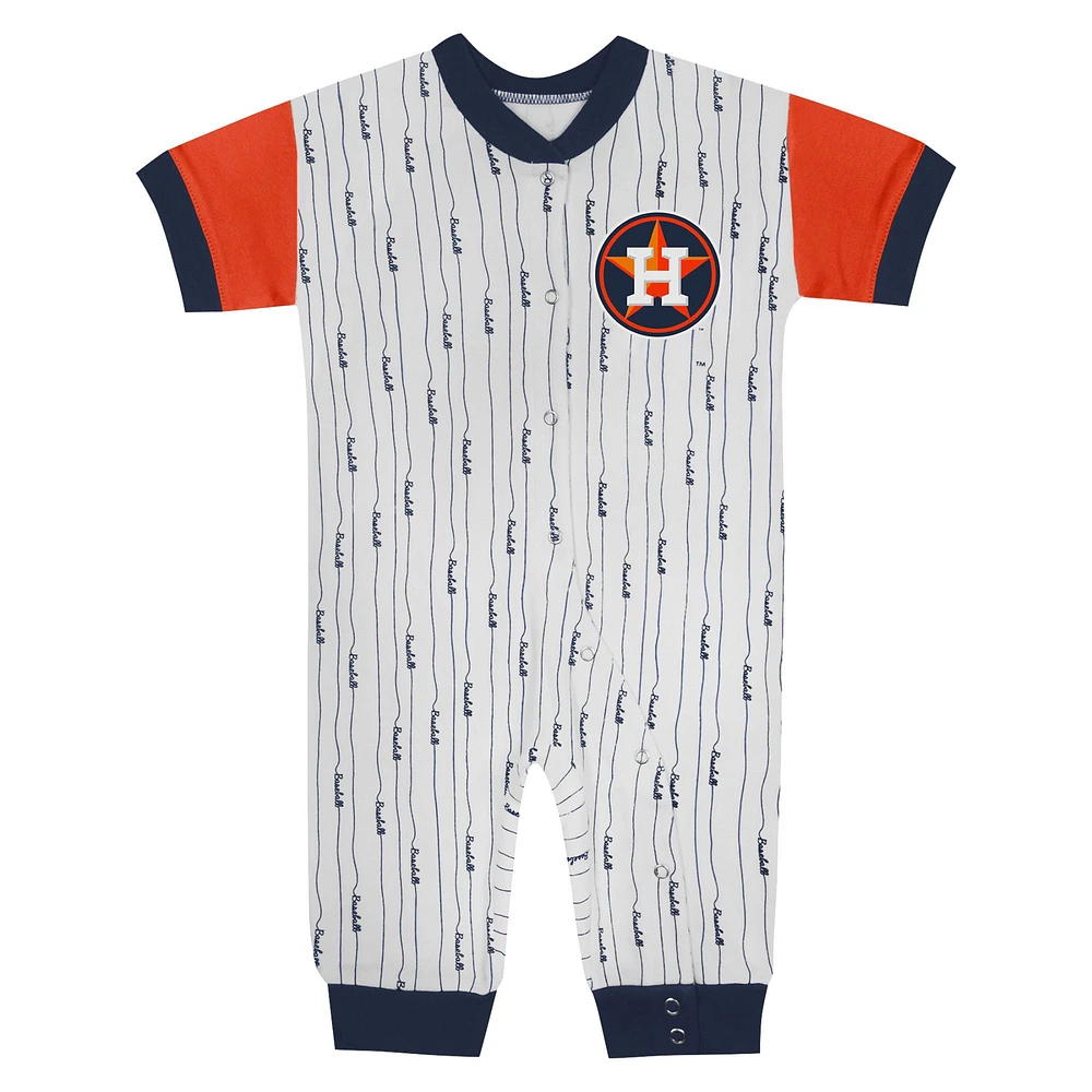 Infant Fanatics White Houston Astros Logo Best Series Full-Snap Jumper