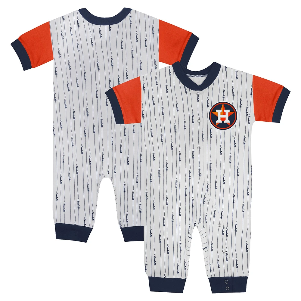 Infant Fanatics White Houston Astros Logo Best Series Full-Snap Jumper