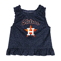 Ensemble robe et bloomer de jeu pour bébé bleu marine des Houston Astros
