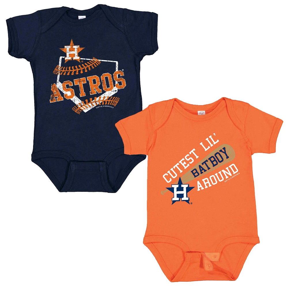 Infant Soft as a Grape Houston Astros 2-Pack Bodysuit Set