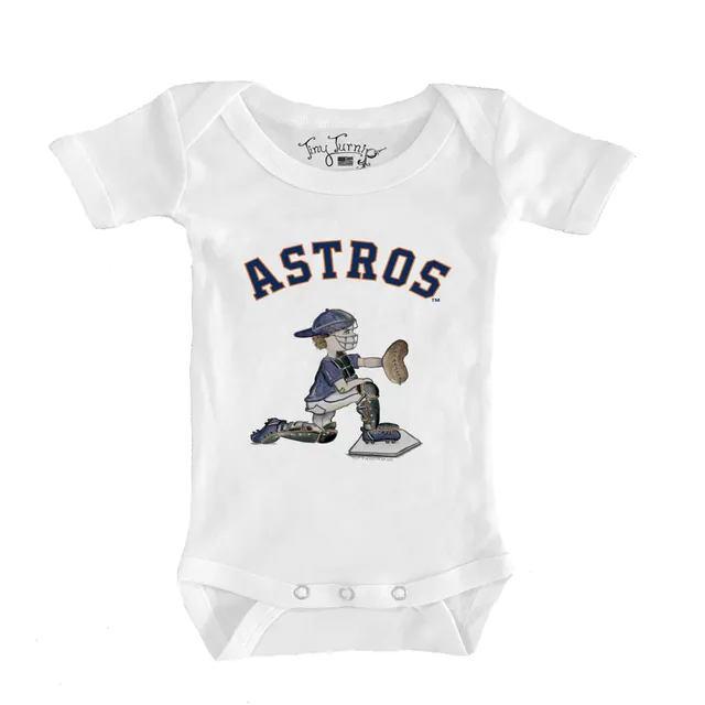 Infant Tiny Turnip White Houston Astros Baseball Pow T-Shirt