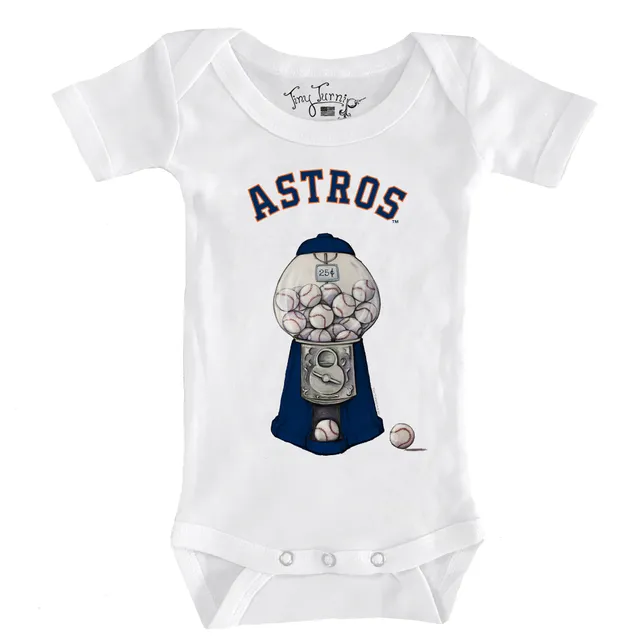 Girls Infant Houston Astros Tiny Turnip White 3-Piece Bodysuit Set