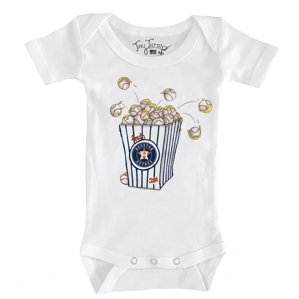 Infant Tiny Turnip White Houston Astros Slugger Bodysuit