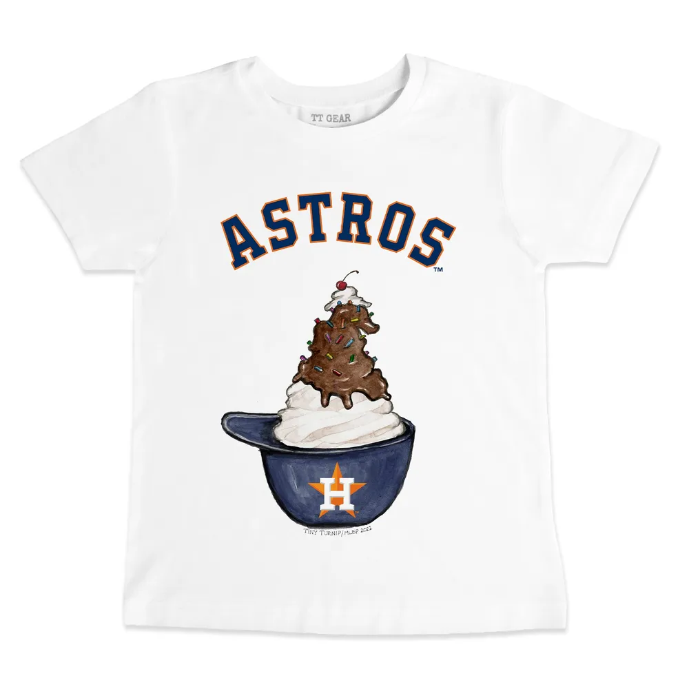 Toddler Tiny Turnip White Atlanta Braves Sundae Helmet T-Shirt 