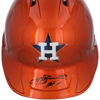 Réplique de casque de frappeur chromé autographié par Jeff Bagwell des Astros de Houston avec inscription « HOF 17 »