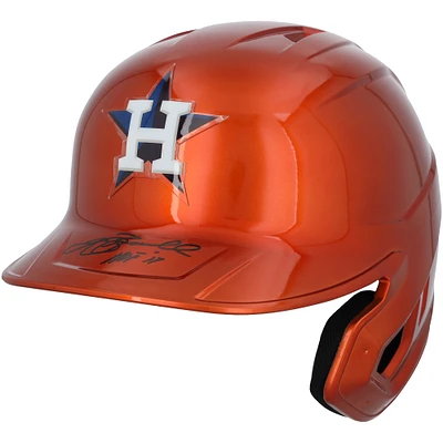 Réplique de casque de frappeur chromé autographié par Jeff Bagwell des Astros de Houston avec inscription « HOF 17 »
