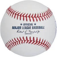 Logo du Temple de la renommée autographié par Jeff Bagwell des Astros de Houston avec l'inscription « HOF 17 »