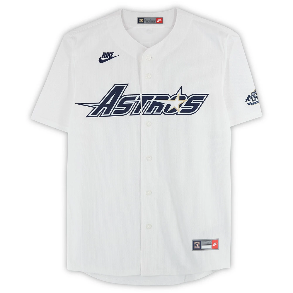 Maillot Nike Cooperstown Limited blanc autographié par Jeff Bagwell des Astros de Houston