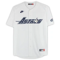 Maillot Nike Cooperstown Limited blanc autographié par Jeff Bagwell des Astros de Houston