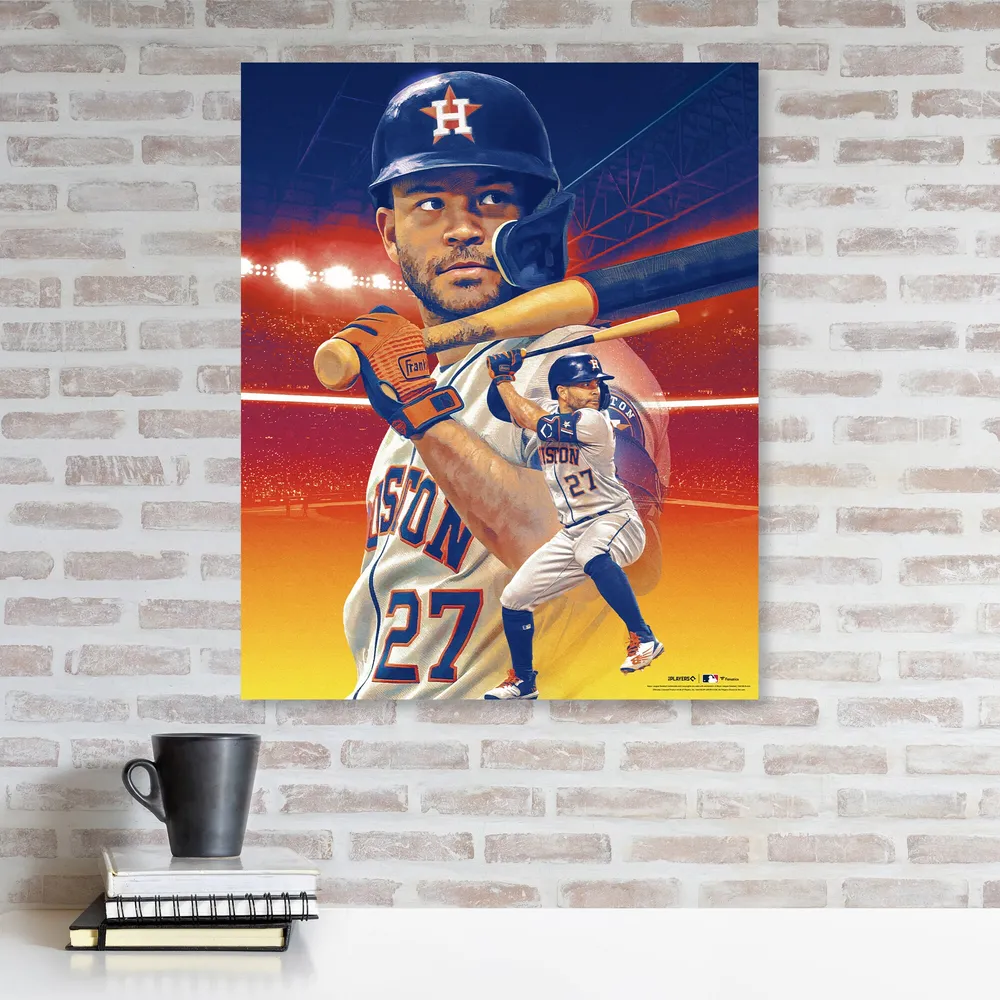 Lids Jose Altuve Houston Astros Fanatics Authentic Stretched 20 x 24  Canvas Giclee Print - Designed by Artist Brian Konnick